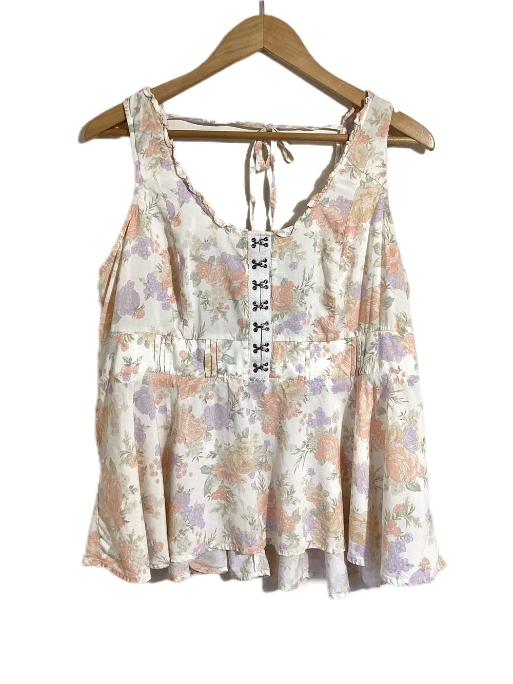 Torrid Babydoll Challis Corset Top Size 1